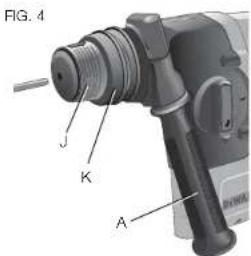 DEWALT DC212 - Portabrocas SDS (Fig. 4) - 1