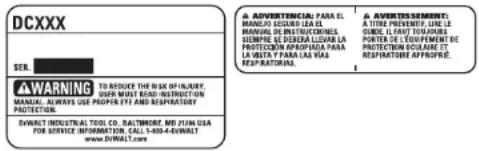 DEWALT DC212 - REEMPLAZO GRATUITO DE LAS ETIQUETAS DE - 1