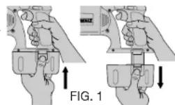 DEWALT DW999 - Retrait et installation de l'ensemble de piles (fig. 1) - 1