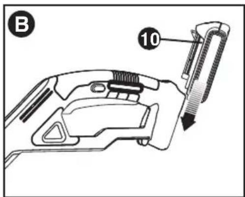 BLACK & DECKER GL300P - INSTALLING AND REMOVING THE BATTERY PACK FROM THE APPLIANCE - 1