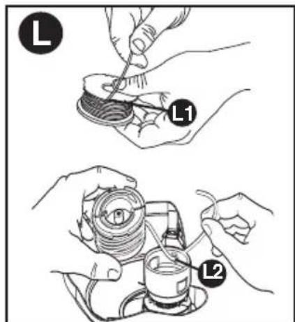 BLACK & DECKER GL300P - CLEARING JAMS AND TANGLED LINE (FIGURES K, L, M) - 2