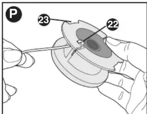 BLACK & DECKER GL300P - REWINDING SPOOL FROM BULK LINE (USE ONLY .065 IN. ROUND DIAMETER LINE) - 2