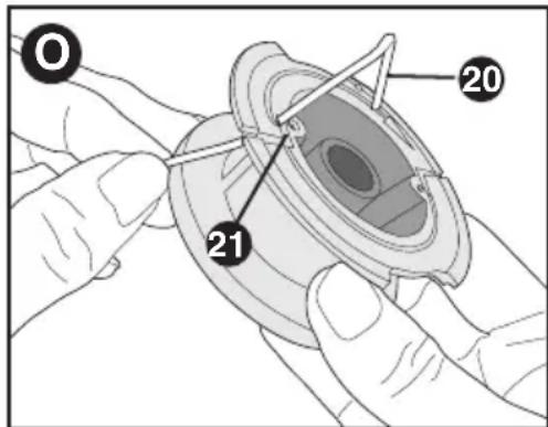 BLACK & DECKER GL300P - REWINDING SPOOL FROM BULK LINE (USE ONLY .065 IN. ROUND DIAMETER LINE) - 1