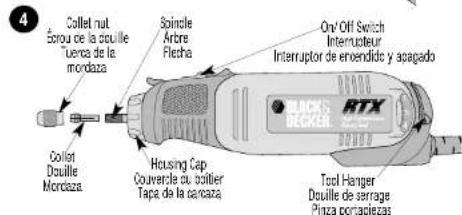 BLACK & DECKER RTX1 - ALWAYS WEAR EYE PROTECTION WHEN USING THIS TOOL! - 4