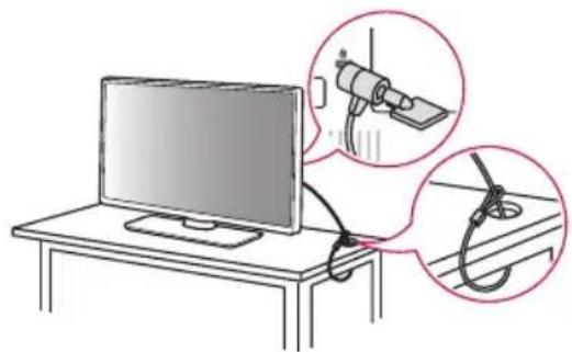 LG 65UT570H0UB - Utilisation du système de sécurité Kensington (en option) - 1
