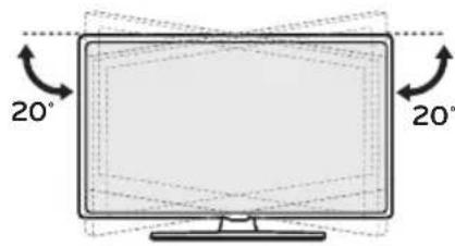 LG 65UT570H0UB - Réglage de l'angle du télévisueur afin de trouver le meilleur angle de visionnement - 1