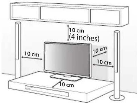 LG 65UT570H0UB - Mounting on a Table - 1