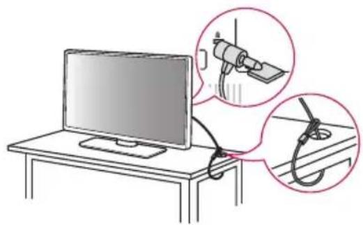 LG 65UT570H0UB - Using the Kensington Security System (optional) - 1