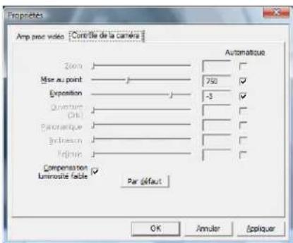 HP Elite USBC Docking Station - Réglage des paramètres de laamera - 1
