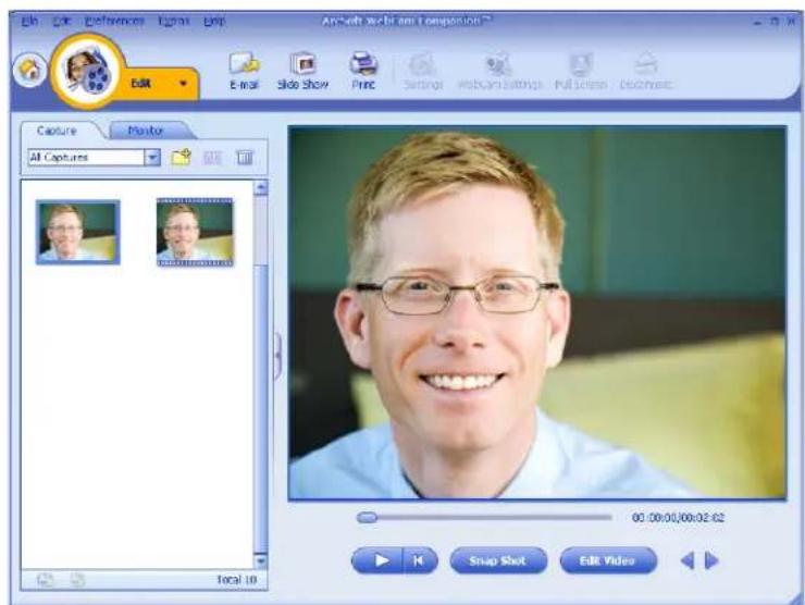 HP Elite USBC Docking Station - Editing a Video in ArcSoft WebCam Companion - 1