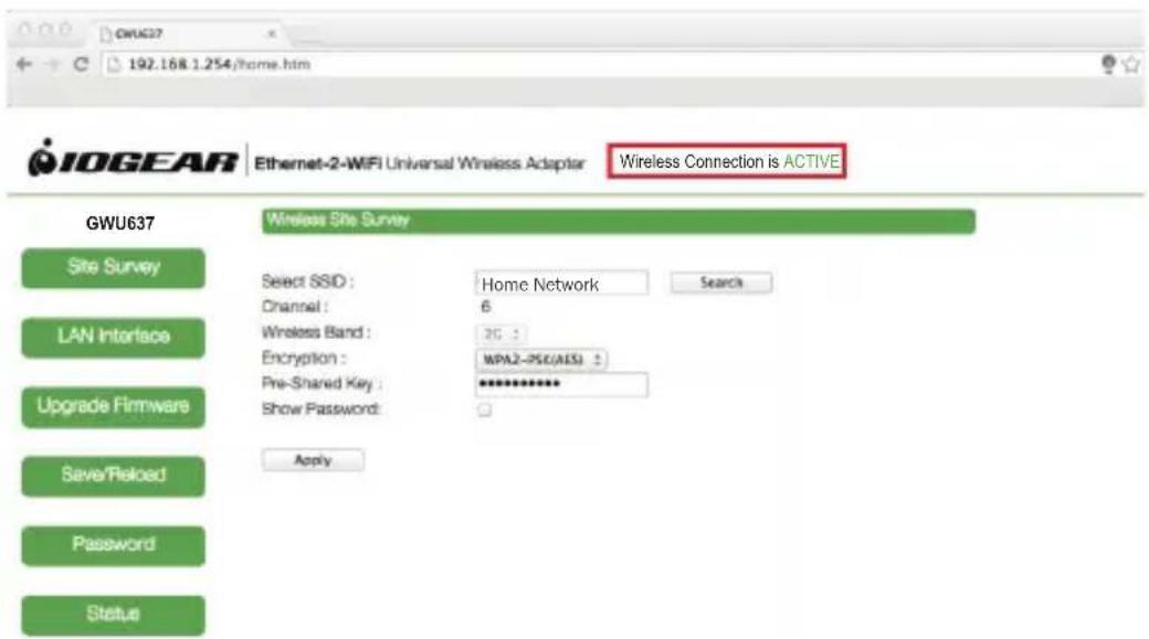 IOGEAR GWU637 - Select Network. - 10