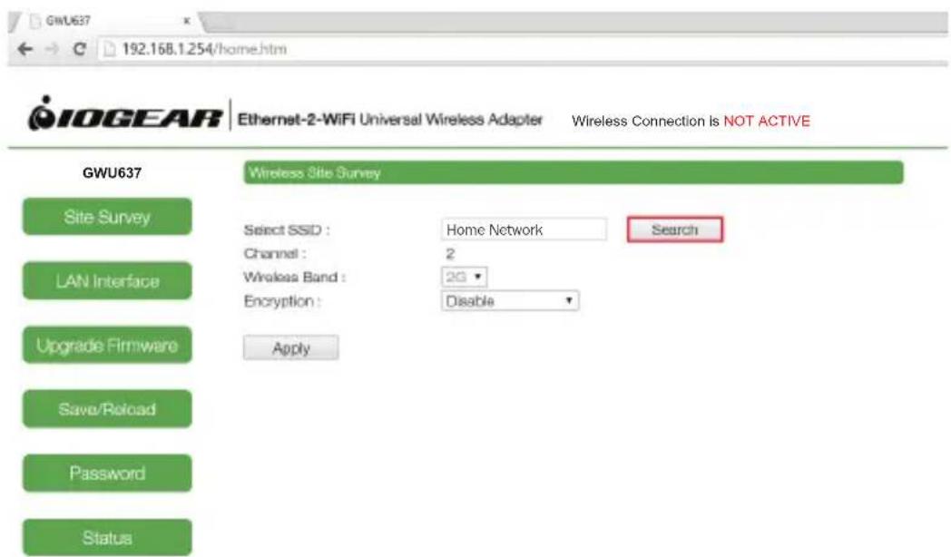 IOGEAR GWU637 - Click on Ethernet. - 7