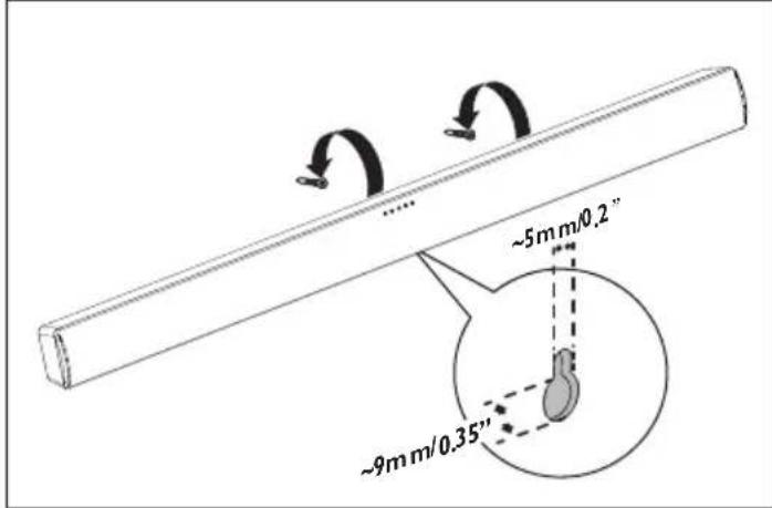 MAGNAVOX MSB4560 - Wall mount the SoundBar (optional) - 2