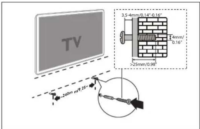 MAGNAVOX MSB4560 - Wall mount the SoundBar (optional) - 1