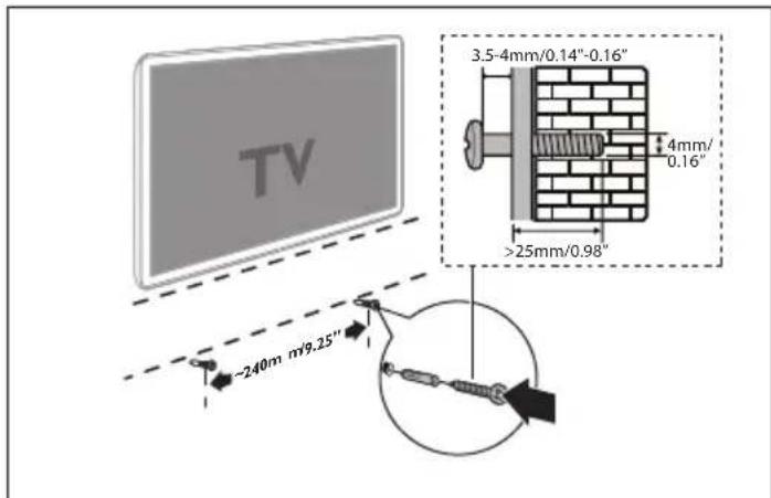 MAGNAVOX MSB4560 - Montaje en pared de SoundBar (opcional) - 1