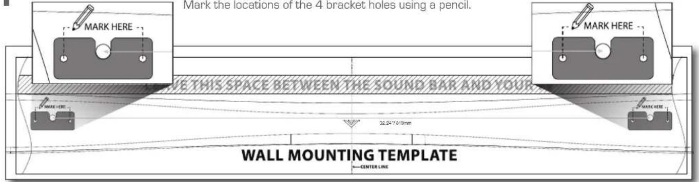 VIZIO SB4021EA0 - WALL MOUNTING THE SOUND BAR - 1