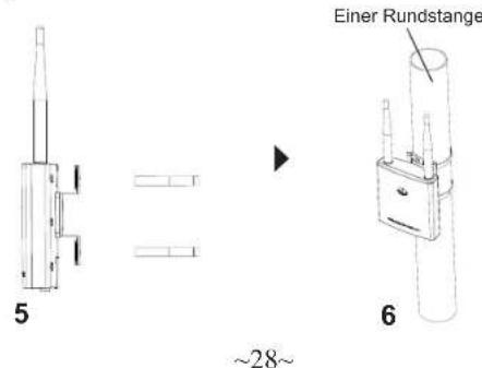 GRANDSTREAM GWN7605 - Montage an einer Rundstange - 2