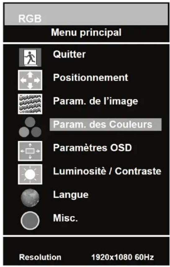 REVO RM23OR1 - Color Settings (Réglages de Couleurs) - 1