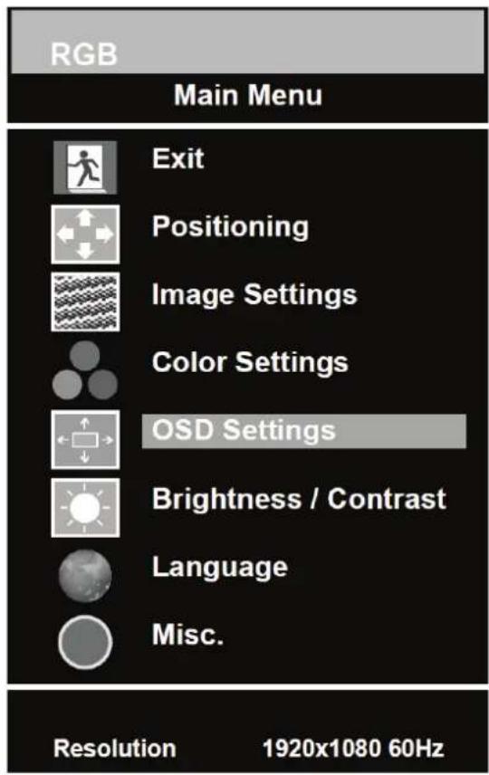 REVO RM23OR1 - OSD Settings - 1