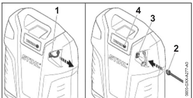 STIHL AR 2000 L - Connecting and Charging USB Device - 1