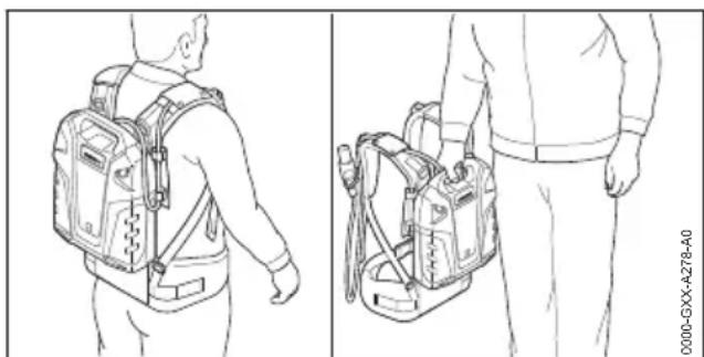 STIHL AR 2000 L - Transport de la batterie - 1