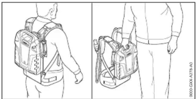 STIHL AR 2000 L - Transporting the Battery - 1