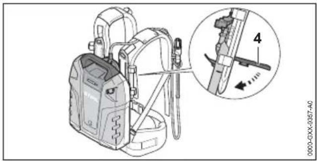 STIHL AR 2000 L - MoHTIpaHe Ha akymyIaTOPHa 6aTe- pIaN3axpaHbau Ka6eI KbM CnCTeMaTa 3a HocHe - 4