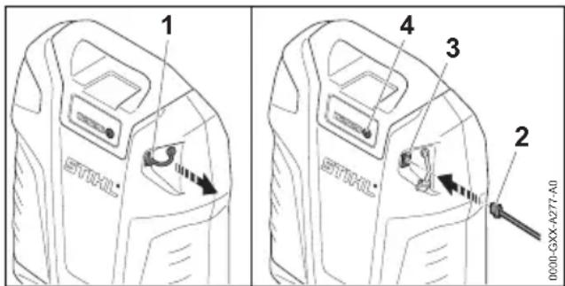 STIHL AR 2000 L - USB-Gerät anschliessen und laden - 1