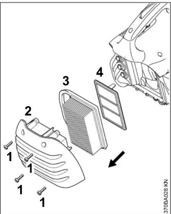 STIHL TS 410 - Seulement si la puissance du moteur baisse sensiblement - 1