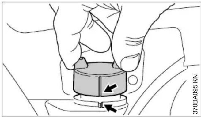 STIHL TS 410 - Verriegelung prufen - 1