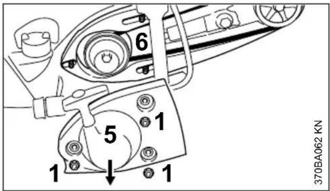 STIHL TS 410 - Remplacement de la courroie poly-V - 3
