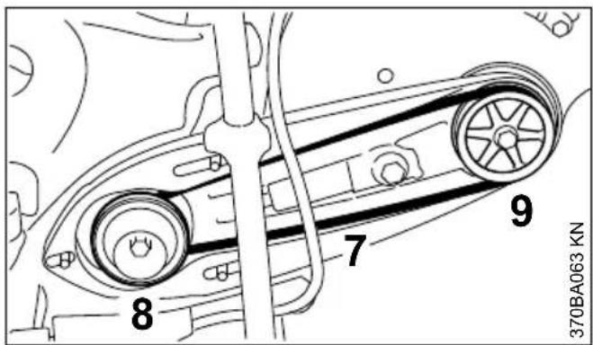 STIHL TS 410 - V-riem verrangen - 4