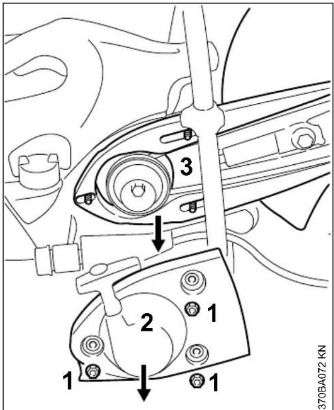 STIHL TS 410 - "Anschlussstück mit Schutz" abbauen - 1