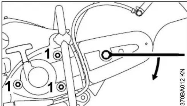 STIHL TS 410 - Tension de la courroie poly-V - 2
