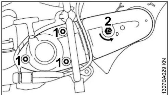 STIHL TS 480i - Sostituzione della cinghia trapezoidale - 1