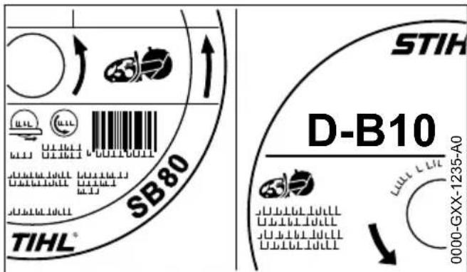 STIHL TS 480i - Kurzbezeichnungen - 1