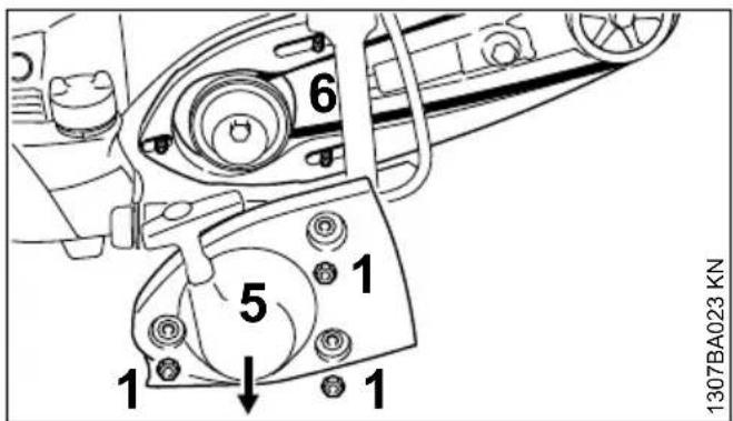STIHL TS 480i - Sostituzione della cinghia trapezoidale - 3