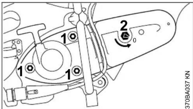 STIHL TS 420 - Tension de la courroie poly-V - 1