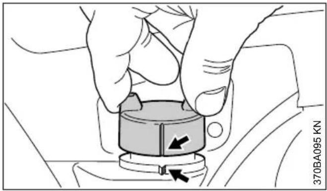 STIHL TS 420 - Controllo del bloccaggio - 1