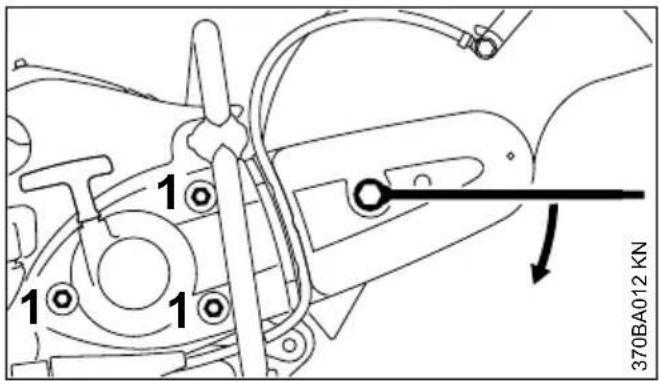 STIHL TS 420 - Keilrippenriemen spannen - 2