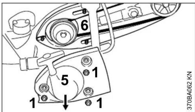 STIHL TS 420 - Sostituzione della cinghia trapezoidale - 3