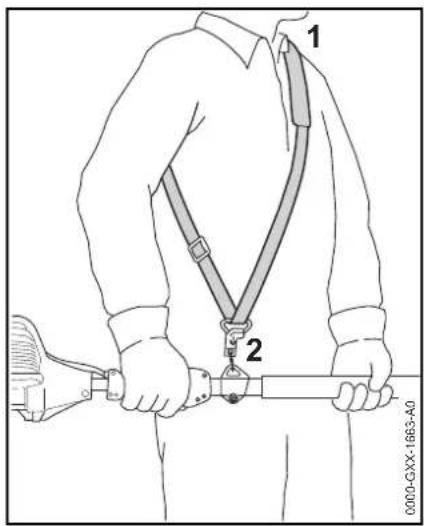 STIHL HT 133 - Addossamento della tracolla - 1