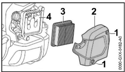STIHL HT 133 - Remplacement du filtre à air - 1