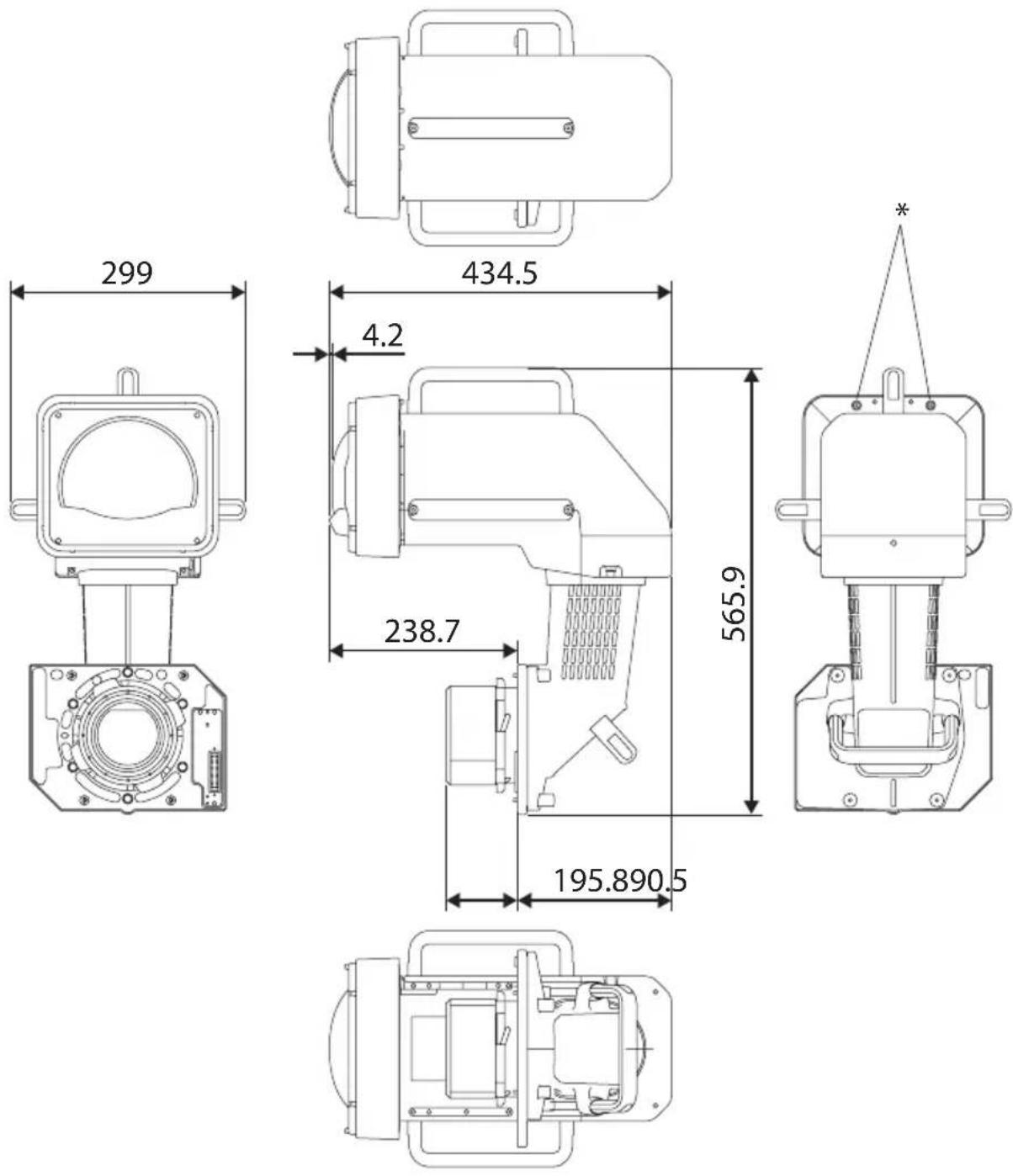 EPSON ELPLX03 - External Dimensions - 1
