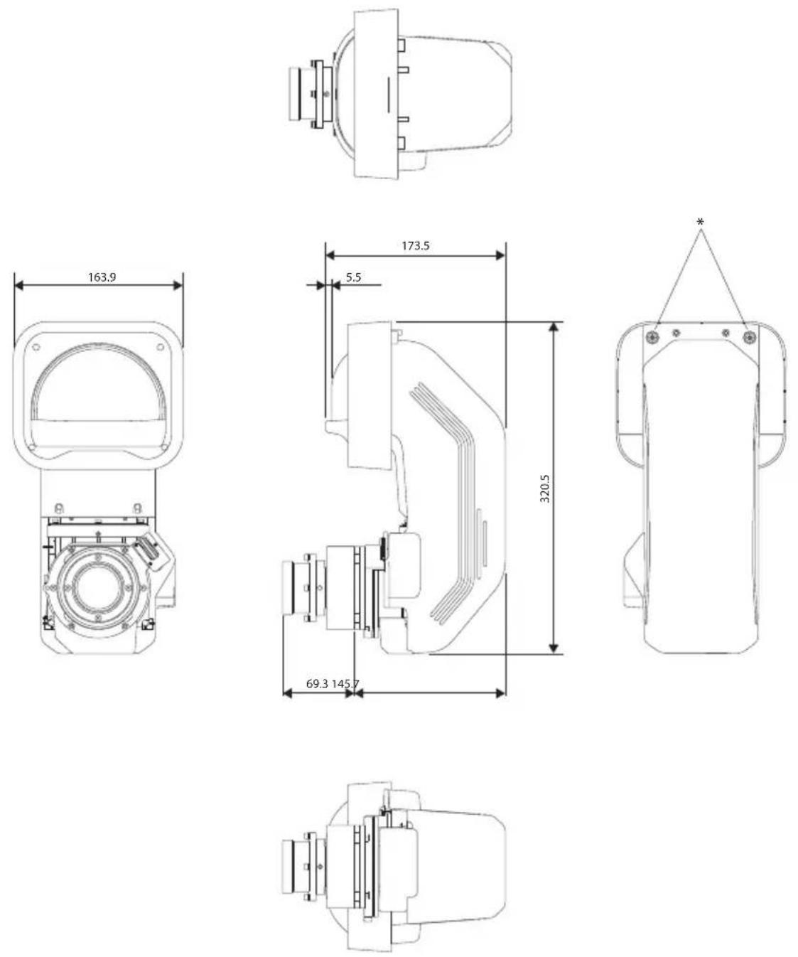 EPSON ELPLX01S - External Dimensions - 1
