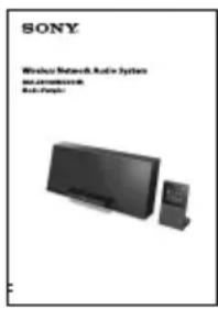 SONY Wireless Network Audio System macromicrotek Rsc-Fraser