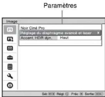 SONY VPLVW890ES - Fenêtre de menu suivante - 1