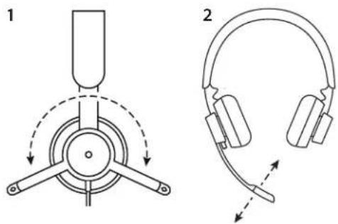 LOGITECH Zone Wired - JUSTERA MIKROFONARMEN - 2