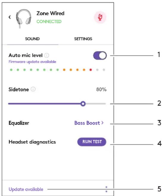 LOGITECH Zone Wired - KUULOKEMIKROFONIN AÄNEN SÄTÄMINEN LOGI TUNE-OHJELMISTOSSA - 1