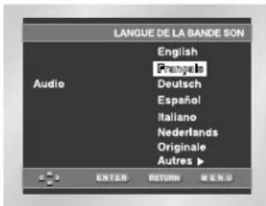 SAMSUNG DVDL707 - Choix de la langue de la bande sonore - 1